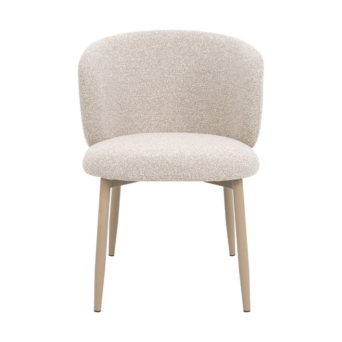 DÉJA Living Eetkamerstoel Varde - Stof - Beige/Beige - Set van 2