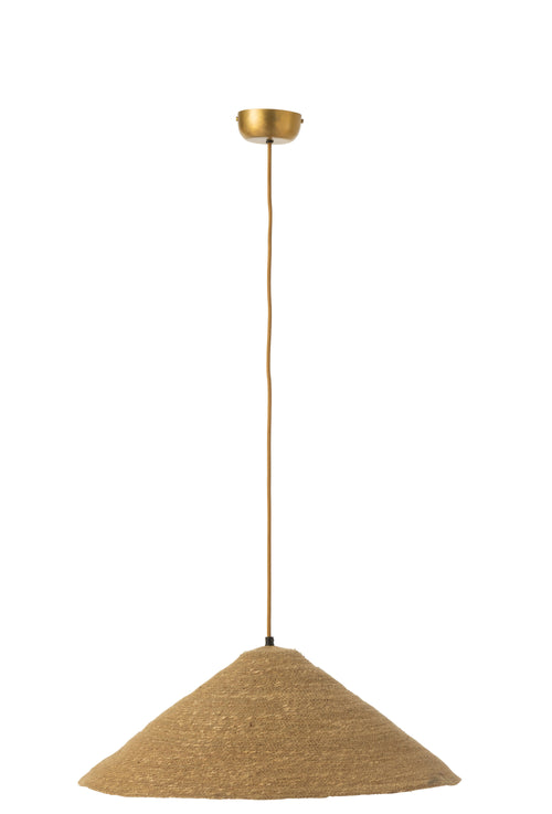 J-Line hanglamp Hoed Moonj - jute - naturel - small - vtwonen shop
