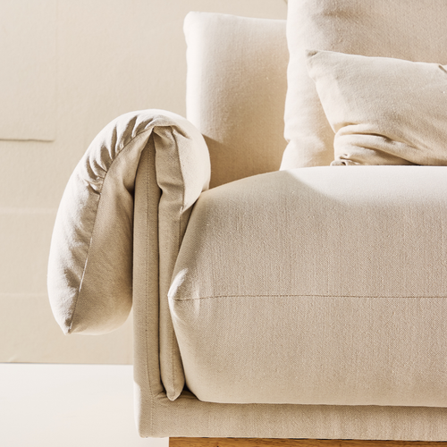 Nest living Rikki Gestoffeerde 3-Zits bank Beige - 237 cm - vtwonen shop