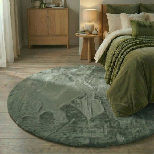 Mrcarpet vloerkleed Fluffy - groen - Ø 160cm