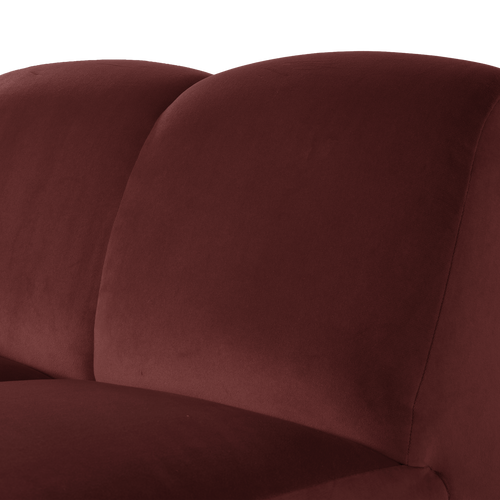 WOOOD 1-zits bank arm links Mojo - Velvet - Kastanjebruin - 74x124x97