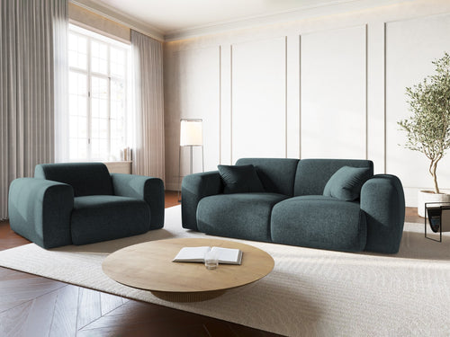 Cosmopolitan Design Bank Nolio 2-zits, chenille, olie - 95x170x72cm