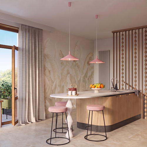 Sollux Lighting Hanglamp NOX 40 roze - 40x40x135cm