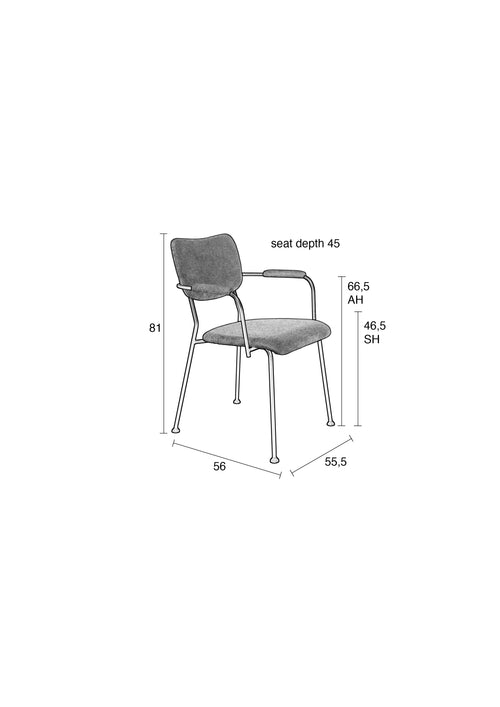 Zuiver Benson Eetkamerstoelen met armleuning Oker - Set van 2 - vtwonen shop