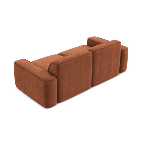 LaMiaSofa 3-zits bank Melissa - chenille stof - terracotta - 204x102x70