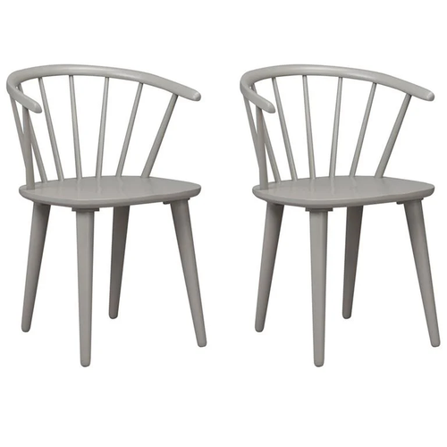 Rowico Home Carmen Houten Spijlenstoel Grijs - Set Van 2 - vtwonen shop