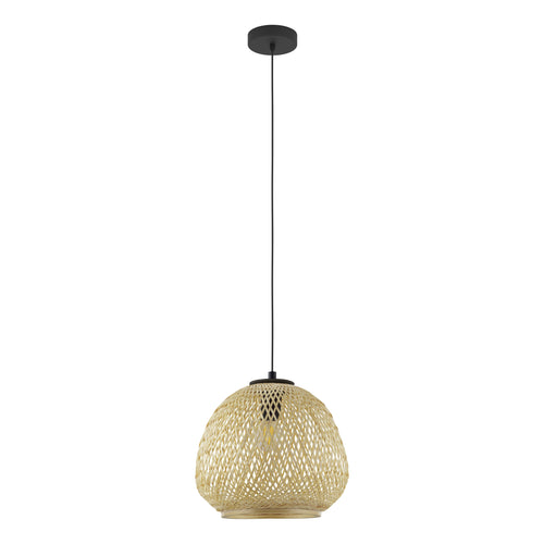 EGLO hanglamp Dembleby - e27 - ø 32 cm - zwart/hout - vtwonen shop