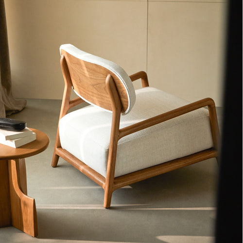 Tikamoon Fauteuil van massief mindi - Beige