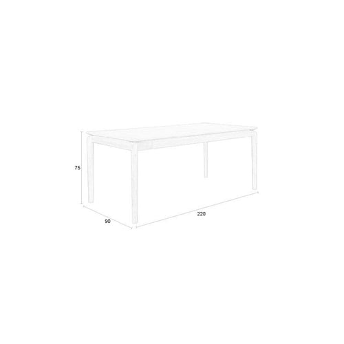 Zuiver Scout Eettafel 180x90 cm Hout Walnootkleur - Bruin