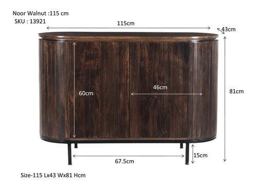 Livingfurn dressoir Noor Walnut - 115cm - mangohout