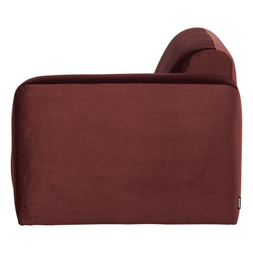 WOOOD 2-zits bank arm rechts Mojo Base - Velvet - Kast.bruin - 74x185x97
