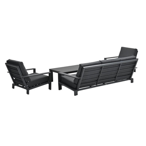 Garden Impressions loungeset Coba donker grijs - 4-delig
