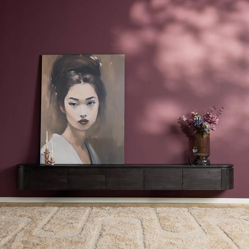 Starfurn Tv-meubel Excellent - Zwart Hout - 280x35x30cm