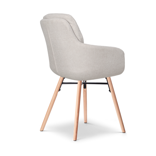 Nolon Nena-Mia Eetkamerstoelen Set van 2 - Beige - Naturel Hout - vtwonen shop