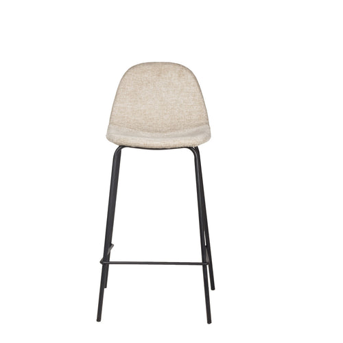 Giga Meubel Barstoel Saar - Stof/Metaal - Beige - Set van 2