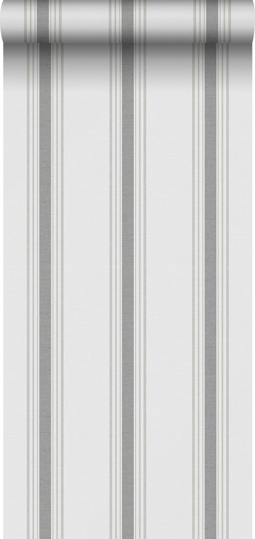 Sanders & Sanders behang strepen donkergrijs - 53 cm x 10.05 m - 640667