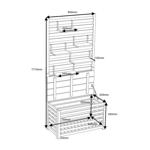 Home Deluxe ORELIA privacy bank - vtwonen shop