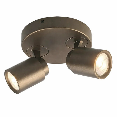 Freelight spot Razza - 2 lichts - 17  x 14   cm - brons goud