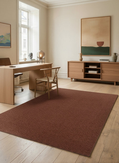 AFK Living vloerkleed Mono - Vloerkleed met getextureerd schapenvacht-effect - rood - 160x230 cm