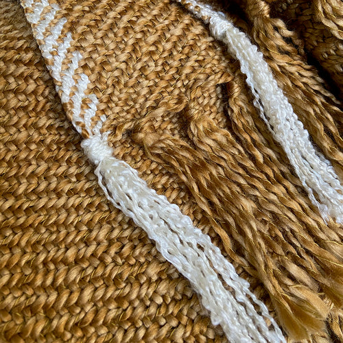 Malagoon plaid Melee - honinggeel - 125x150cm