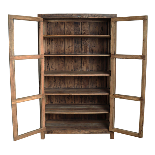 Raw Materials Farmwood houten vitrinekast - 114x50x190 cm
