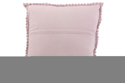 J-Line kussen Vierkant Kant - katoen - paars - vtwonen shop