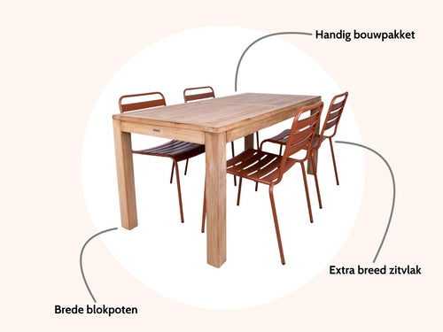 MaximaVida tuinset Java 180 cm roestbruin