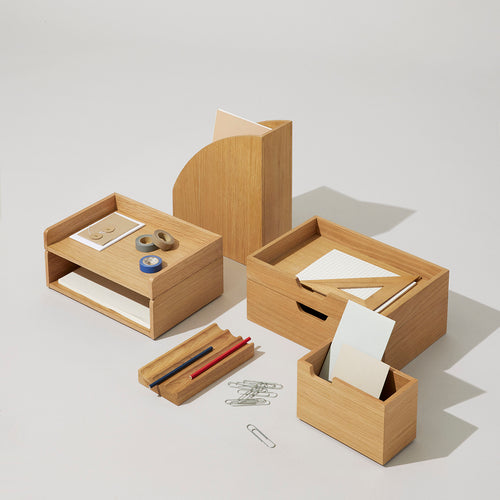 Hübsch tijdschriftenhouder Project - eiken fineer - 27x10xh33cm