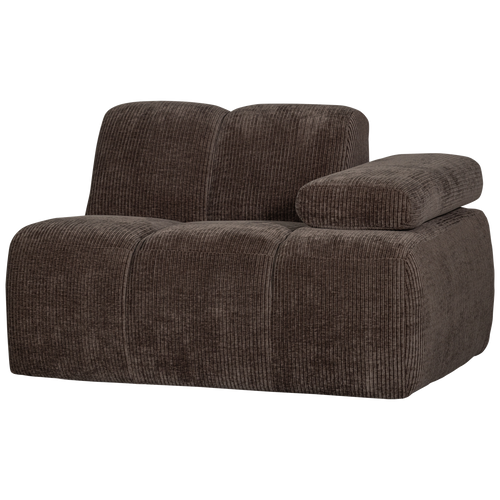 WOOOD 1-zits bank met arm rechts Mojo - Ribstof - Bruin - 74x120x97 - vtwonen shop