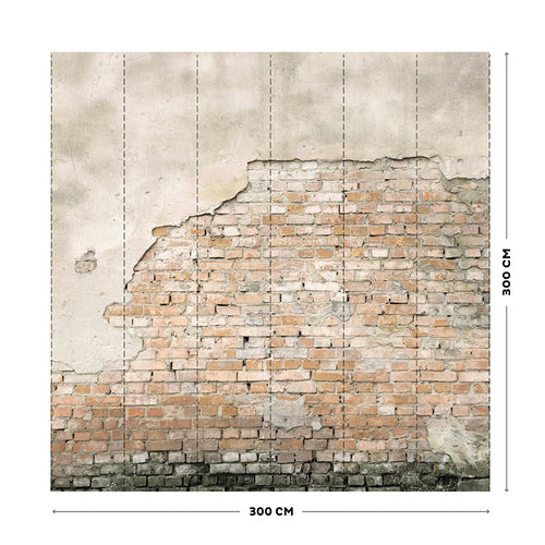 Art for the Home Fotobehang - Bakstenen Muur Dublin - 300x300 cm - vtwonen shop