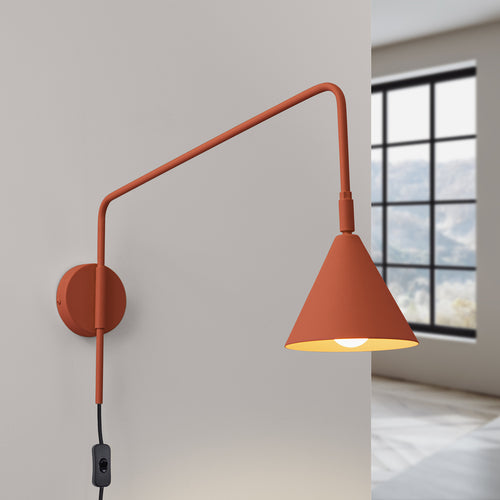 Sollux Lighting Wandlamp NOX rood oker - 14x61x30cm