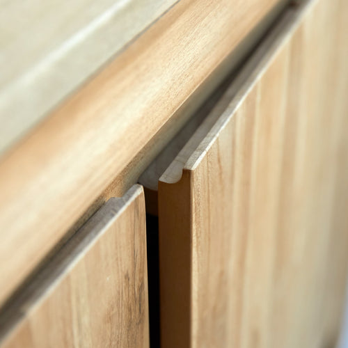 Tikamoon Massief teakhouten buffet 160 cm - Naturel - vtwonen shop