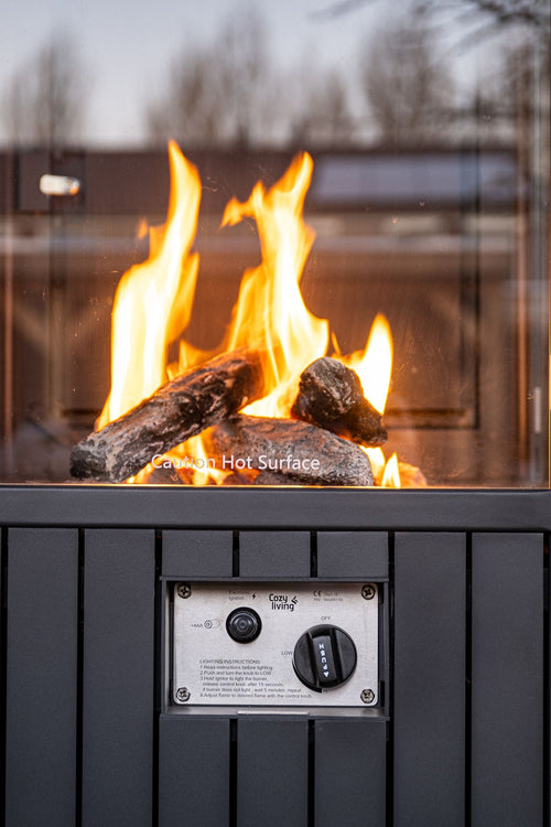 Cozy Living sfeerhaard Sevilla - carbon black - 55x55xH151cm - 50 Mb