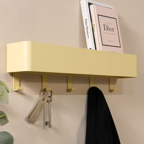 Spinder Design kapstok Dax Play 5 - Butter Yellow - 5 haken - Exclusief voor vtwonen! - vtwonen shop