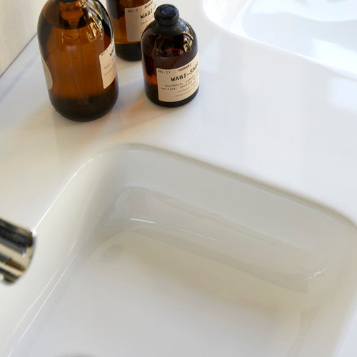 Tikamoon Massief eikenhouten en keramisch badkamermeubel 120 cm - Naturel - vtwonen shop