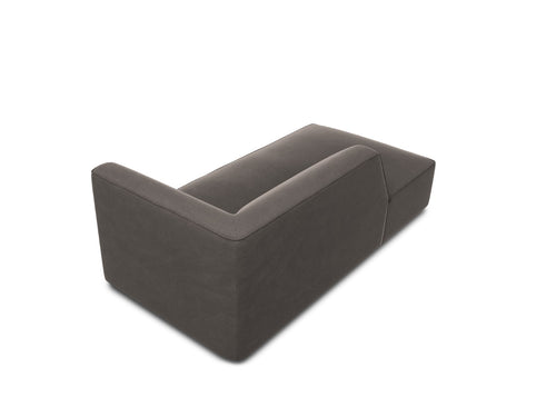 Micadoni linker meridiaan Ruby flueel, donkergrijs - 180x93x69cm