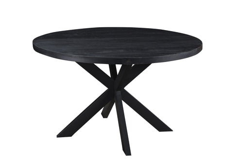 Duverger® eettafel Black Omerta - mangohout - ⌀120cm - vtwonen shop