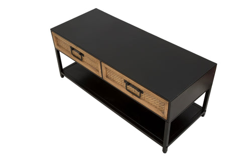 Mauro Ferretti tv-meubel - 95x38x38 cm - bruin/zwart