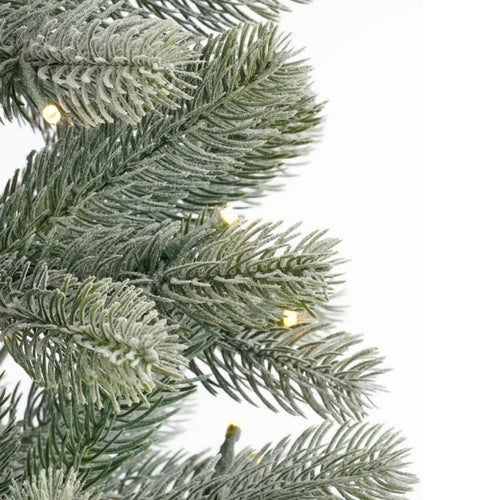 Black Box Trees Nagoya Kunstkerstboom met Verlichting H120 x Ø60 cm - Kerstboom met Besneeuwde Takken - Kunstboom met 212 PE Dennentakjes - Slank