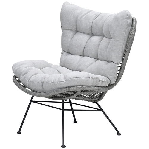 Garden Impressionsloungestoel incl. voetenbank Melfort grey sand