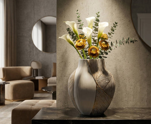 Mauro Ferretti vaas - 27x11,5x31 cm - wit