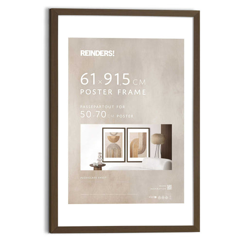 Reinders Wissellijst Walnoot mdf poster 61x91,5