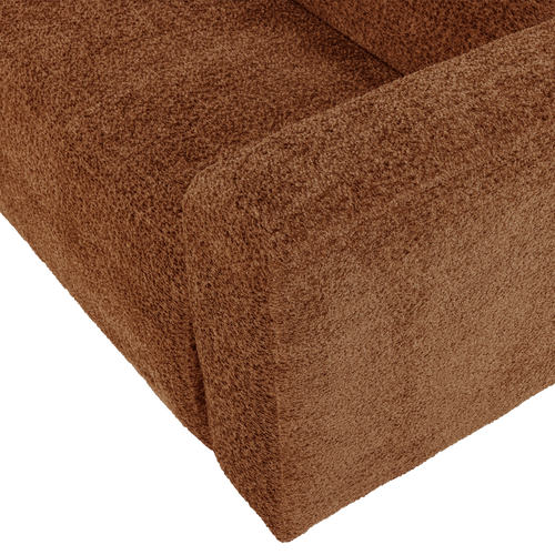WOOOD 1,5-zits bank arm rechts Mojo Base - Wollig - Roestbruin - 74x145x97