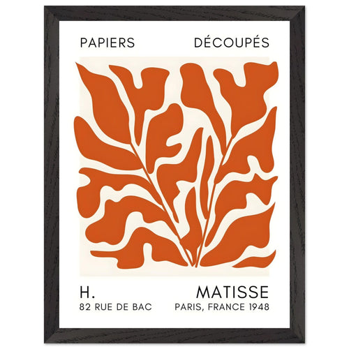 Artfulprints Poster met Lijst Matisse – Seabed shapes orange   - 30x40 cm - Oranje