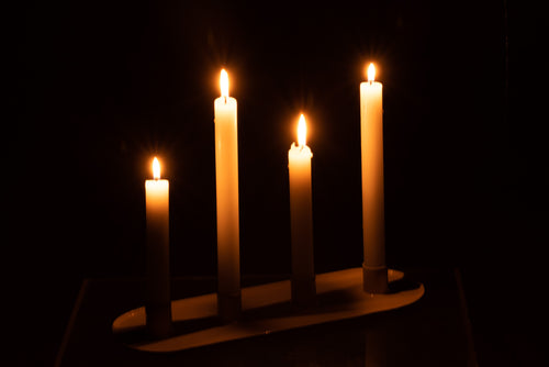 J-Line kaarshouder 4 Stuks - metaal - beige