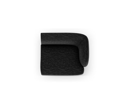 Micadoni rechter module Miley structurele stof antraciet - 90x90x70cm