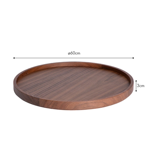 Atmooz dienblad Tati dia 60 - walnoot - Ø 60 x H 3 cm