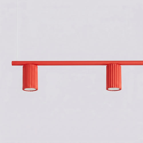 Sollux Lighting Kroonluchter KARBON 4 rood - 122x6,5x212cm