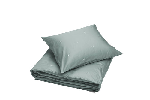 Yumeko dekbedovertrek katoen satijn sea green moon 140x220 + 1/60x70 - vtwonen shop