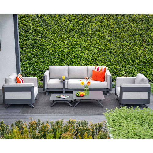 Garden Impressions loungeset Medellin 3-delig - donker grijs